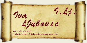 Iva LJubović vizit kartica